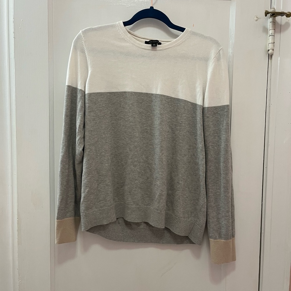 Ann Taylor Long Sleeve Color Block Sweater, size XL
